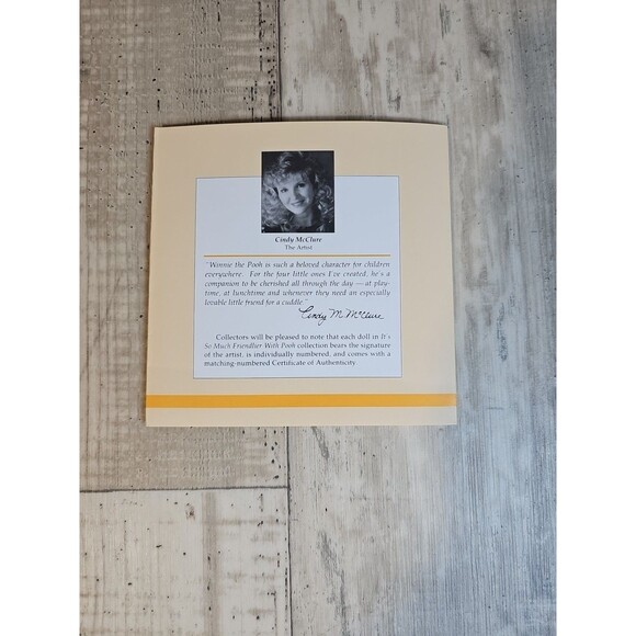 Disney Ashton-Drake “You Need a Hug, Pooh” Porcelain Doll by Cindy McClure COA - Picture 15 of 16